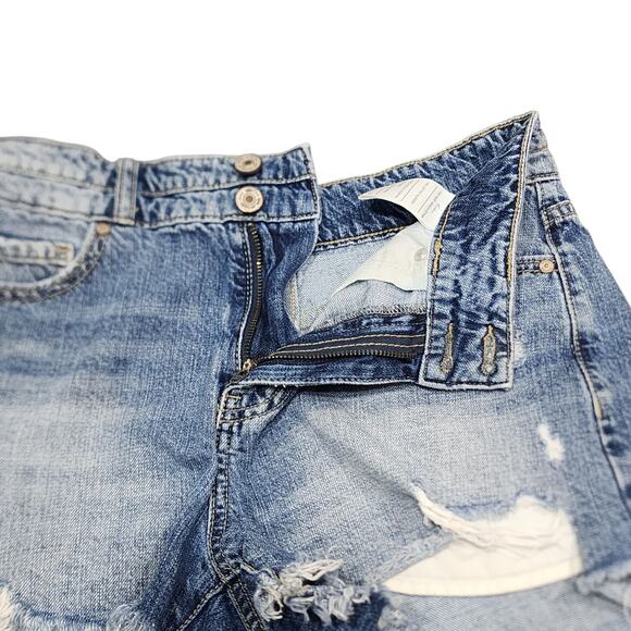 KanCan Denim Shorts Distressed Mid Rise 2" Size 5/26 - Picture 3 of 8